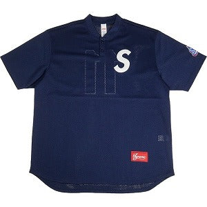 SUPREME シュプリーム 24AW S Logo Baseball Henley Navy ベースボールヘンリーネックTシャツ 紺 Size 【L】 【新古品・未使用品】 20802652