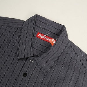 SUPREME シュプリーム 24AW AOI Eyes S/S Work Shirt Stripe 半袖シャツ 灰 Size 【L】 【新古品・未使用品】 20802668