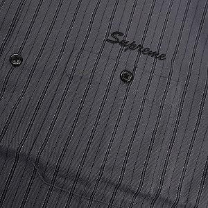 SUPREME シュプリーム 24AW AOI Eyes S/S Work Shirt Stripe 半袖シャツ 灰 Size 【L】 【新古品・未使用品】 20802668