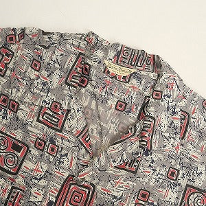 At Last ＆ Co アットラスト/BUTCHER PRODUCTS ブッチャープロダクツ ABSTRACT SHIRT RAYON S-S 半袖シャツ 灰 Size 【16】 【中古品-非常に良い】 20802703