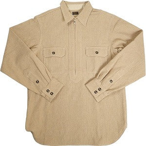 At Last ＆ Co アットラスト/BUTCHER PRODUCTS ブッチャープロダクツ WOOL HALF ZIP PULLOVER SHIRT 長袖シャツ ベージュ Size 【15】 【中古品-非常に良い】 20802710