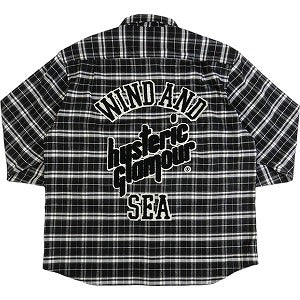 WIND AND SEA ウィンダンシー ×HYSTERIC GLAMOUR 22AW Check Shirt 長袖シャツ 黒 Size 【S】 【新古品・未使用品】 20802998