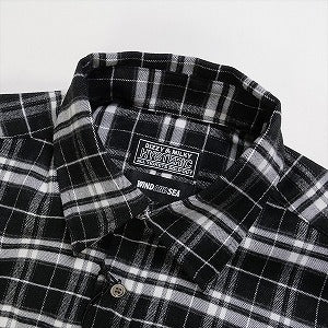 WIND AND SEA ウィンダンシー ×HYSTERIC GLAMOUR 22AW Check Shirt 長袖シャツ 黒 Size 【S】 【新古品・未使用品】 20802998