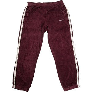 SUPREME シュプリーム 22AW Studded Velour Track Pant Burgundy ベロアトラックパンツ バーガンディー Size 【S】 【中古品-良い】 20803113