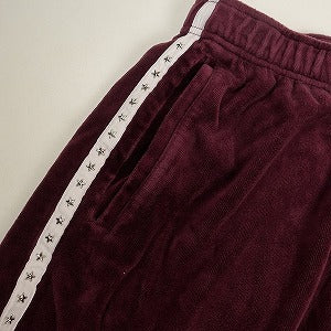 SUPREME シュプリーム 22AW Studded Velour Track Pant Burgundy ベロアトラックパンツ バーガンディー Size 【S】 【中古品-良い】 20803113