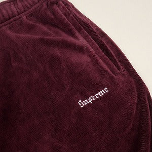 SUPREME シュプリーム 22AW Studded Velour Track Pant Burgundy ベロアトラックパンツ バーガンディー Size 【S】 【中古品-良い】 20803113