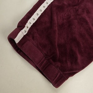 SUPREME シュプリーム 22AW Studded Velour Track Pant Burgundy ベロアトラックパンツ バーガンディー Size 【S】 【中古品-良い】 20803113