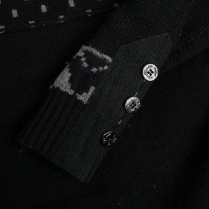 sacai サカイ FLORAL STRIPE EMBROIDERY KNIT ニット 黒 Size 【4】 【中古品-良い】 20803238