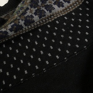 sacai サカイ FLORAL STRIPE EMBROIDERY KNIT ニット 黒 Size 【4】 【中古品-良い】 20803238