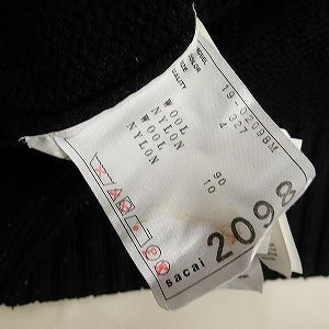 sacai サカイ FLORAL STRIPE EMBROIDERY KNIT ニット 黒 Size 【4】 【中古品-良い】 20803238