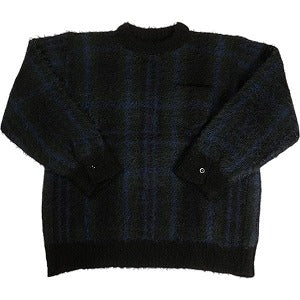 sacai サカイ Plaid Knit Sweater ニットセーター 24-03449M 黒 Size 【4】 【新古品・未使用品】 20803241