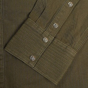 CHROME HEARTS クロム・ハーツ BS FLUER LEATHER PATCH ARMY SHIRTS GREEN 長袖シャツ カーキ Size 【XL】 【新古品・未使用品】 20803422