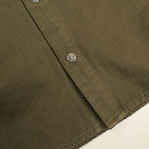 CHROME HEARTS クロム・ハーツ BS FLUER LEATHER PATCH ARMY SHIRTS GREEN 長袖シャツ カーキ Size 【XL】 【新古品・未使用品】 20803422