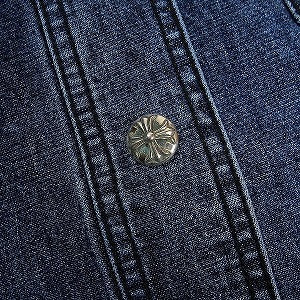 CHROME HEARTS クロム・ハーツ CLEMENTINE DENIM SHIRT レディース版デニム長袖シャツ インディゴ Size 【レディースS】 【新古品・未使用品】 20803431