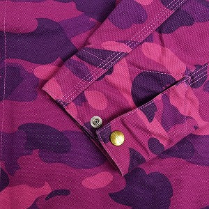 A BATHING APE ア ベイシング エイプ ×CARHARTT 1ST CAMO DETROIT JACKET PURPLE CAMO ジャケット 紫 Size 【L】 【中古品-良い】 20803443