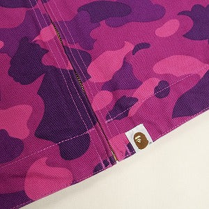 A BATHING APE ア ベイシング エイプ ×CARHARTT 1ST CAMO DETROIT JACKET PURPLE CAMO ジャケット 紫 Size 【L】 【中古品-良い】 20803443