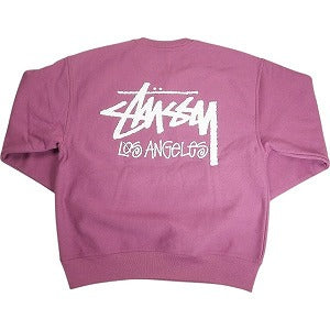 STUSSY ステューシー STOCK LOS ANGELES CREW BERRY LA限定クルーネックスウェット 紫 Size 【L】 【新古品・未使用品】 20803476