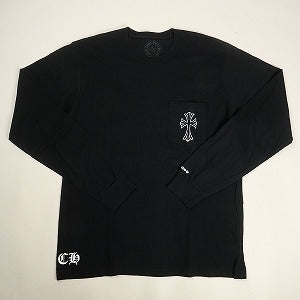 CHROME HEARTS クロム・ハーツ CEMETARY CROSS SLEEVE LOGO LS T-SHIRT  BLACK ロンT 黒 Size 【L】 【中古品-良い】 20803596