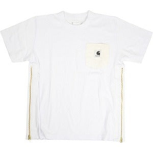 sacai サカイ ×Carhartt サイドジップポケットTシャツ 24-0725S 白 Size 【2】 【中古品-非常に良い】 20803603