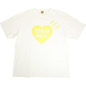 HUMAN MADE ヒューマンメイド 23AW Heart T-Shirt White 心斎橋PARCO店限定Tシャツ 白黄 Size 【XXL】 【新古品・未使用品】 20803616