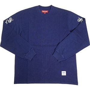 SUPREME シュプリーム 24AW Old English L/S Top Navy ロンT 紺 Size 【S】 【新古品・未使用品】 20803719