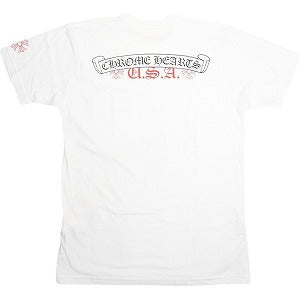 CHROME HEARTS クロム・ハーツ USA SCROLL SS T-SHIRT WHITE/RED Tシャツ 白 Size 【M】 【中古品-ほぼ新品】 20803877