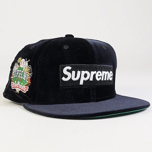 SUPREME シュプリーム 22AW Velour Box Logo New Era Black ニューエラキャップ 黒 Size 【7　1/4(S)】 【中古品-ほぼ新品】 20803892