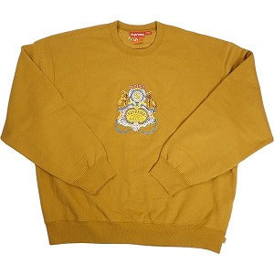 SUPREME シュプリーム 23SS Crest Crewneck Dark Mustard クルーネックスウェット 茶 Size 【XL】 【新古品・未使用品】 20803953