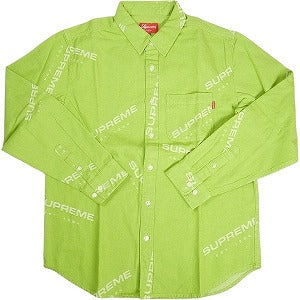 SUPREME シュプリーム 17AW Jacquard Denim Shirt Lime デニム長袖シャツ ライトグリーン Size 【M】 【中古品-非常に良い】 20804069