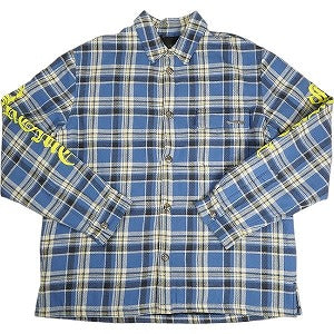 CHROME HEARTS クロム・ハーツ WORK’N SHIRT JNKYRS PLD BLUE/YELLOW シャツジャケット 青 Size 【L】 【中古品-ほぼ新品】 20804089