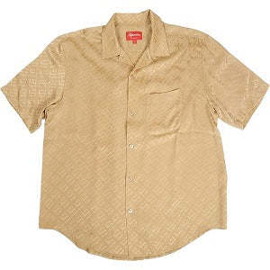 SUPREME シュプリーム 22SS Tonal Monogram Silk S/S Shirt Beige 半袖シャツ ベージュ Size 【S】 【中古品-良い】 20804164