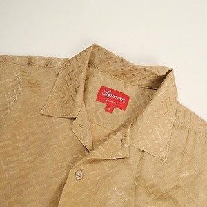 SUPREME シュプリーム 22SS Tonal Monogram Silk S/S Shirt Beige 半袖シャツ ベージュ Size 【S】 【中古品-良い】 20804164