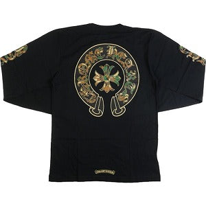 CHROME HEARTS クロム・ハーツ HORSESHOE 3 CEM CRS POCKET LS T-SHIRT BLACK/CAMO/GOLD ロンT 黒 Size 【XXL】 【新古品・未使用品】 20804219