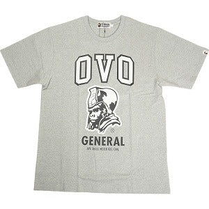 A BATHING APE ア ベイシング エイプ ×OVO GENERALプリントTシャツ 灰 Size 【L】 【新古品・未使用品】 20804417