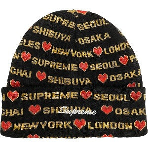 SUPREME シュプリーム 24AW Hearts Beanie Black ビーニー 黒 Size 【フリー】 【新古品・未使用品】 20804570