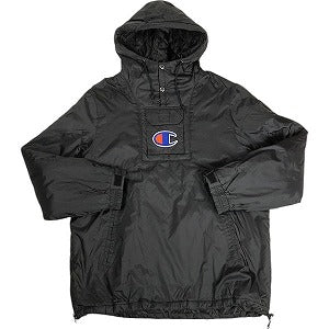 SUPREME シュプリーム ×Champion 18SS Pullover Parka Black ダウンジャケット 黒 Size 【L】 【中古品-良い】 20804628