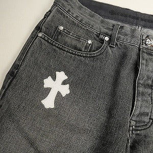 CHROME HEARTS クロム・ハーツ FLEURKNEE JEAN STRTLG FBRC BLACK フレアニークロスパッチデニムパンツ 黒 Size 【W33】 【中古品-非常に良い】 20804709