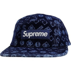 SUPREME シュプリーム 24AW Flocked Denim Camp Cap Blue キャンプキャップ 青 Size 【フリー】 【新古品・未使用品】 20804752