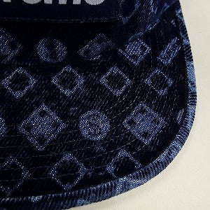 SUPREME シュプリーム 24AW Flocked Denim Camp Cap Blue キャンプキャップ 青 Size 【フリー】 【新古品・未使用品】 20804752