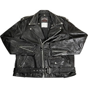 sacai サカイ 22AW×SCHOTT Leather Studs Blouson ライダースジャケット 黒 Size 【4】 【中古品-良い】 20804902