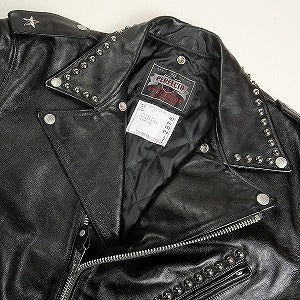 sacai サカイ 22AW×SCHOTT Leather Studs Blouson ライダースジャケット 黒 Size 【4】 【中古品-良い】 20804902