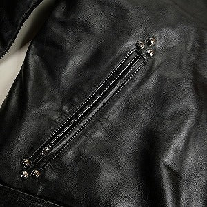 sacai サカイ 22AW×SCHOTT Leather Studs Blouson ライダースジャケット 黒 Size 【4】 【中古品-良い】 20804902