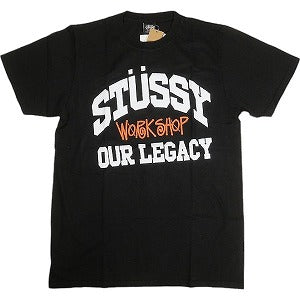 STUSSY ステューシー ×OUR LEGACY WORK SHOP 24AW COLLEGIATE TEE PIGMENT DYED Black Tシャツ 黒 Size 【S】 【新古品・未使用品】 20805090