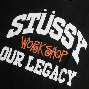 STUSSY ステューシー ×OUR LEGACY WORK SHOP 24AW COLLEGIATE TEE PIGMENT DYED Black Tシャツ 黒 Size 【S】 【新古品・未使用品】 20805090