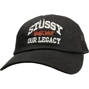 STUSSY ステューシー ×OUR LEGACY WORK SHOP 24AW LOW PROFILE TRUCKER CAP Black メッシュキャップ 黒 Size 【フリー】 【新古品・未使用品】 20805098