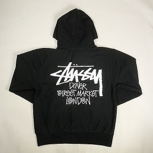 STUSSY ステューシー ×DOVER STREET MARKET 23AW STOCK DSM LONDON ZIP HOODIE BLACK ジップパーカー 黒 Size 【L】 【新古品・未使用品】 20805332