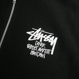 STUSSY ステューシー ×DOVER STREET MARKET 23AW STOCK DSM LONDON ZIP HOODIE BLACK ジップパーカー 黒 Size 【L】 【新古品・未使用品】 20805332