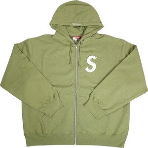 SUPREME シュプリーム 24AW S Logo Zip Up Hooded Sweatshirt Light Olive ジップパーカー オリーブ Size 【L】 【新古品・未使用品】 20805609