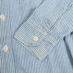 At Last ＆ Co アットラスト/BUTCHER PRODUCTS ブッチャープロダクツ WORK SHIRT STRIPE 長袖シャツ 青 Size 【14.5】 【中古品-良い】 20805632