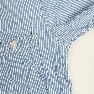 At Last ＆ Co アットラスト/BUTCHER PRODUCTS ブッチャープロダクツ WORK SHIRT STRIPE 長袖シャツ 青 Size 【14.5】 【中古品-良い】 20805632